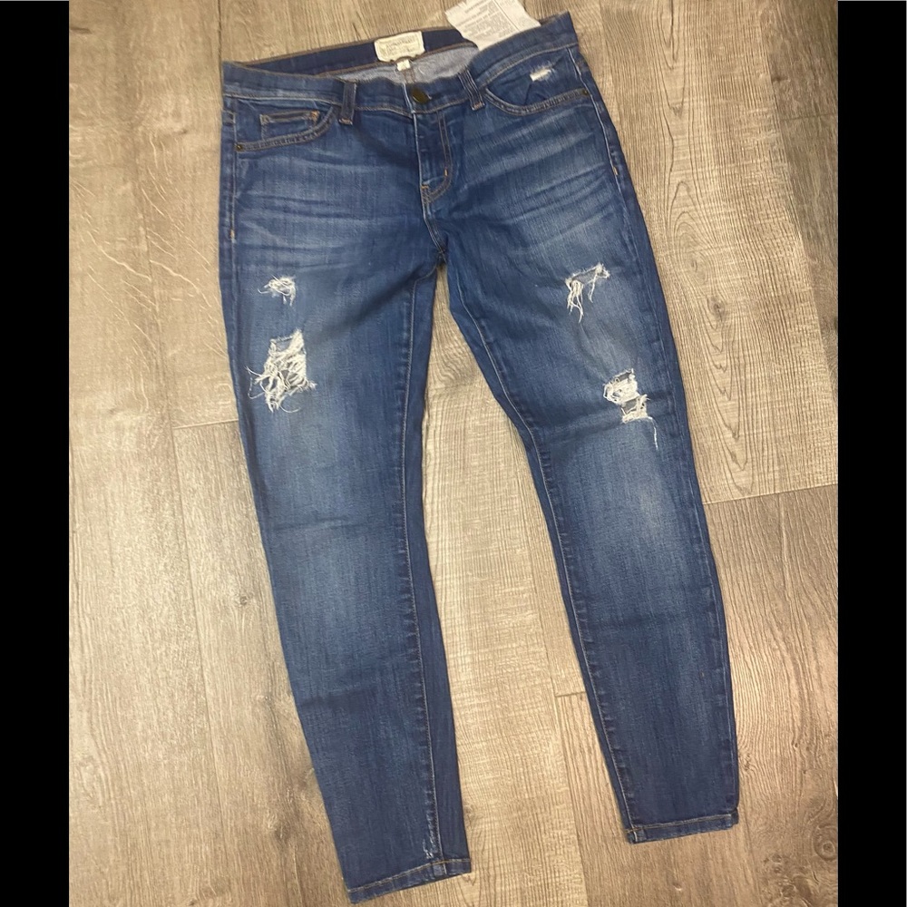 Current Elliot distressed skinny jeans
